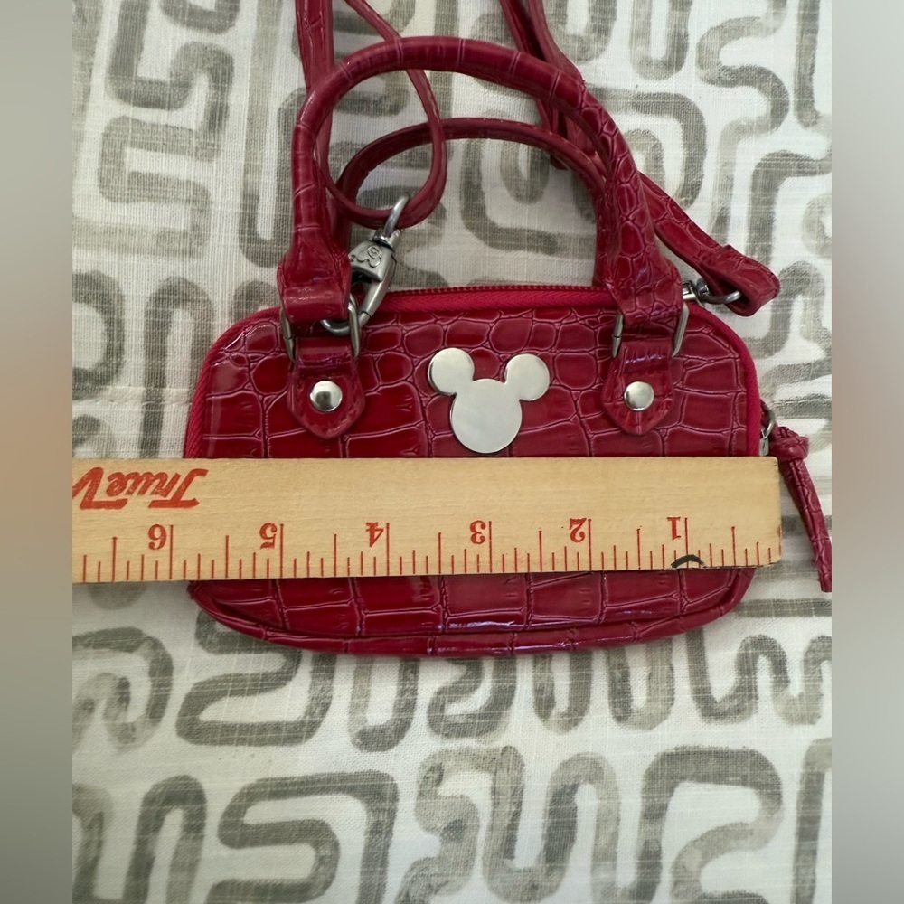 Disney Red Croc-Embossed Mini Bag